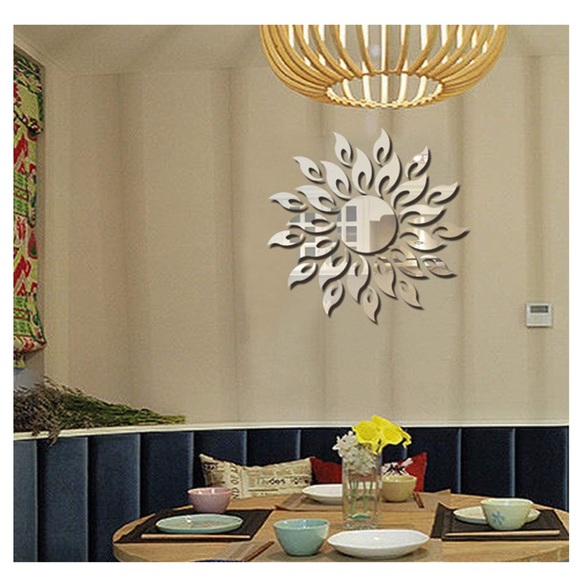 ✨Silver Sunflower Mirror Decor✨ - Picture 3 of 5